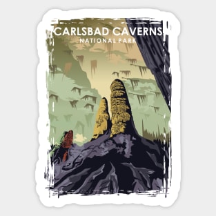 Carlsbad Caverns National Park Vintage Travel Poster Sticker